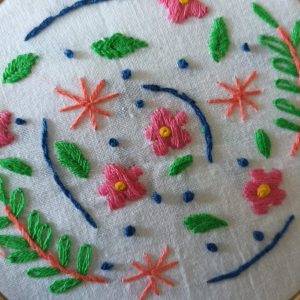 kit broderie débutant fleur