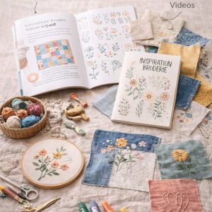 Kit créatif Cocon Broderie et Dessin - Couverture textile écologique